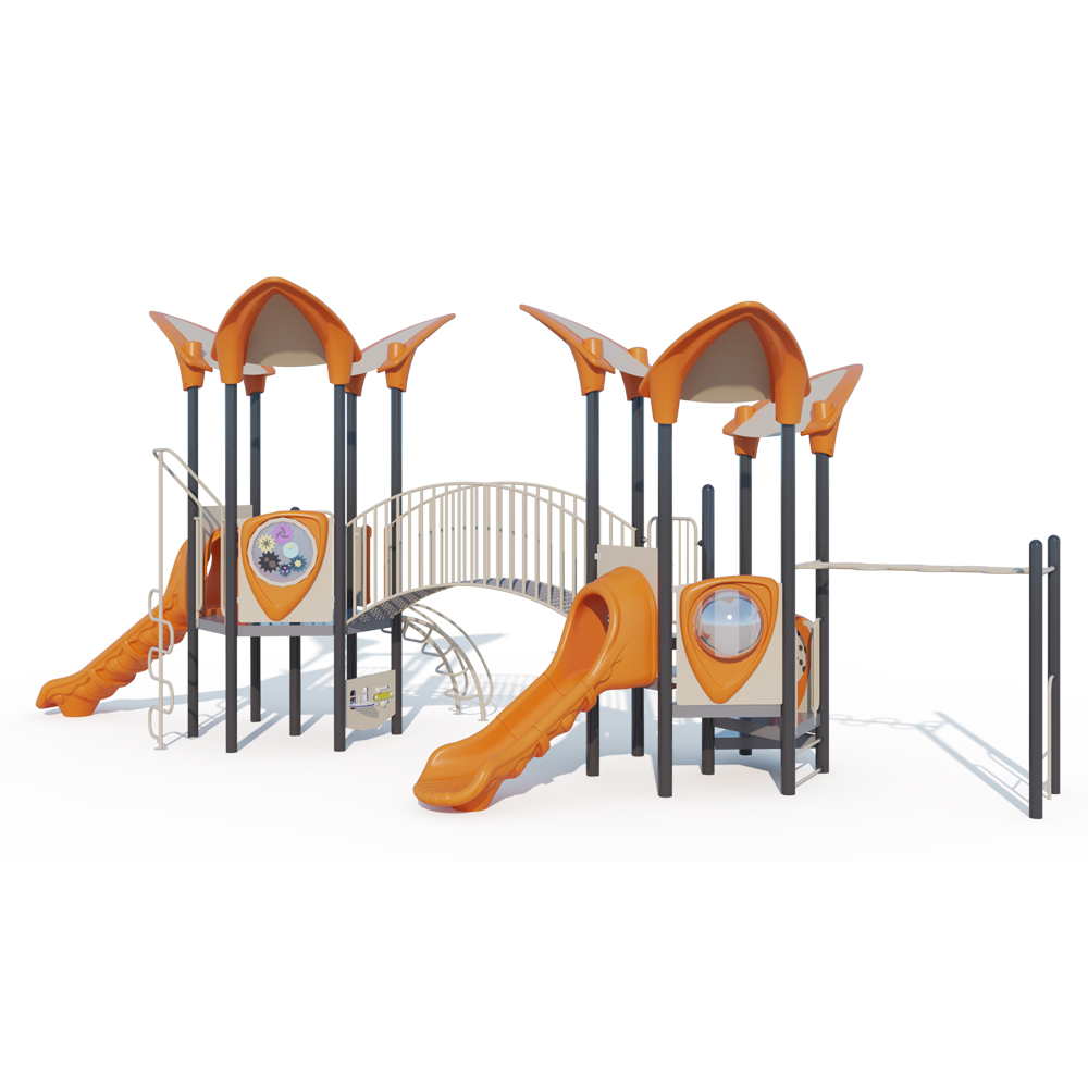 kids plastic slide adventure outdoor playground large amusement park playground for children OL-13601