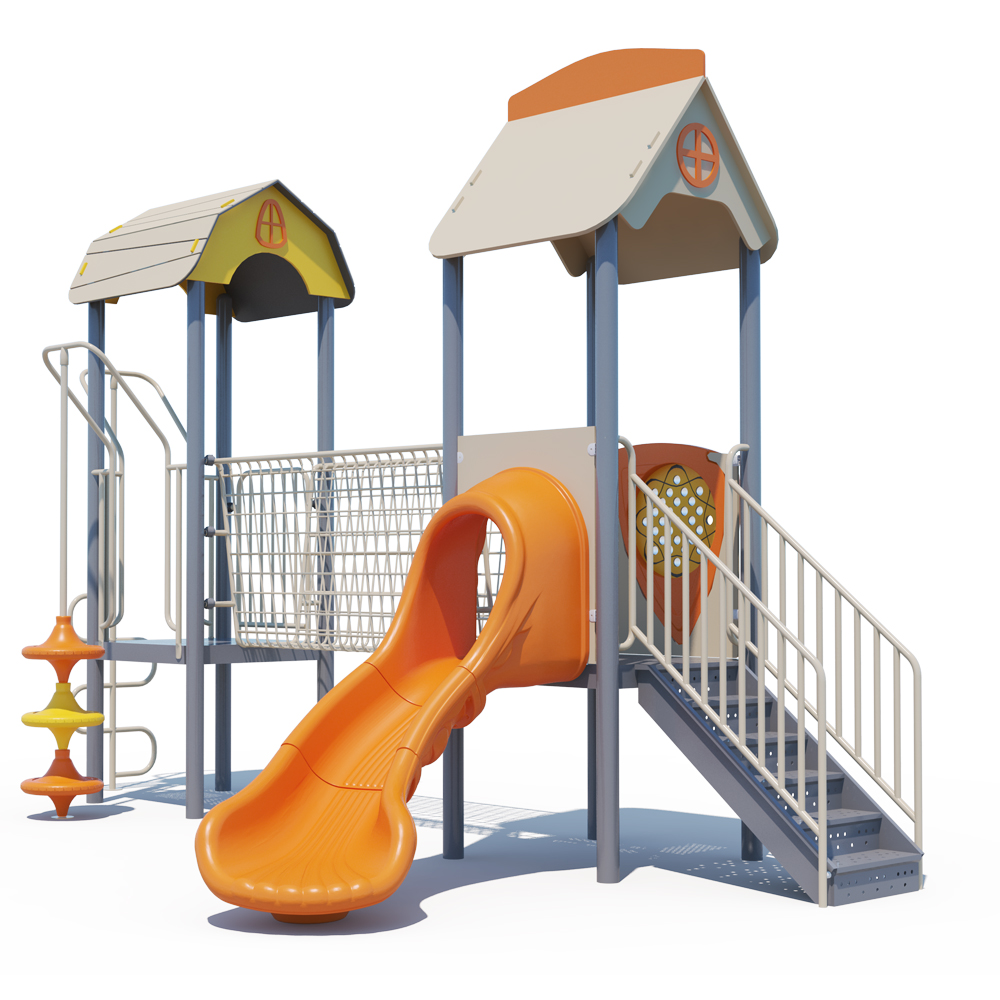 Newest customized commercial kids outdoor plastic slide playground equipment for sale OL-15601